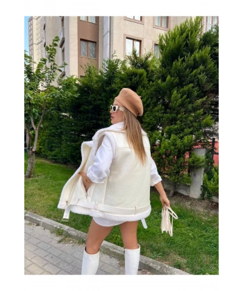 Kadın Deri Kürk Yelek