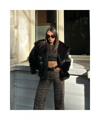 Yumuşak Dokunuşlu Oversize Premium Kürk Peluş Mont