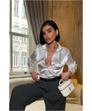Kadın Saten Gömlek