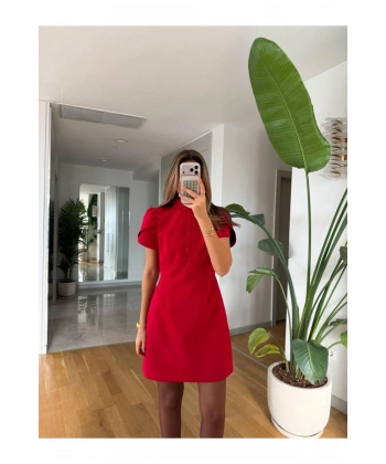 Kadın Viral Yeni Sezon Düğme Detaylı Elbise