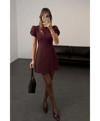 Kadın Viral Yeni Sezon Düğme Detaylı Elbise