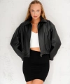 Oversıze Deri Ceket Bomber