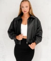 Oversıze Deri Ceket Bomber
