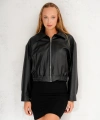 Oversıze Deri Ceket Bomber