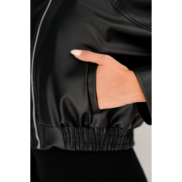 Oversıze Deri Ceket Bomber