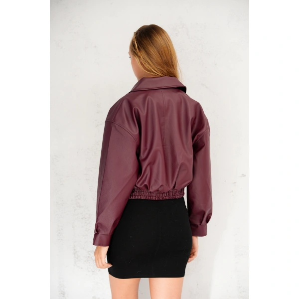 Oversıze Deri Ceket Bomber