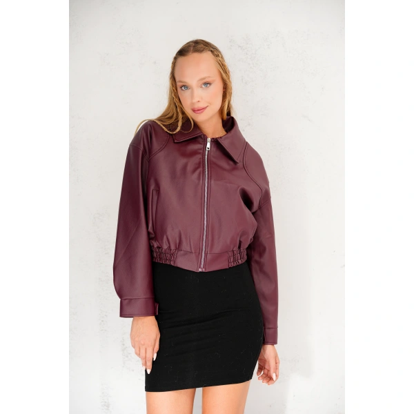 Oversıze Deri Ceket Bomber