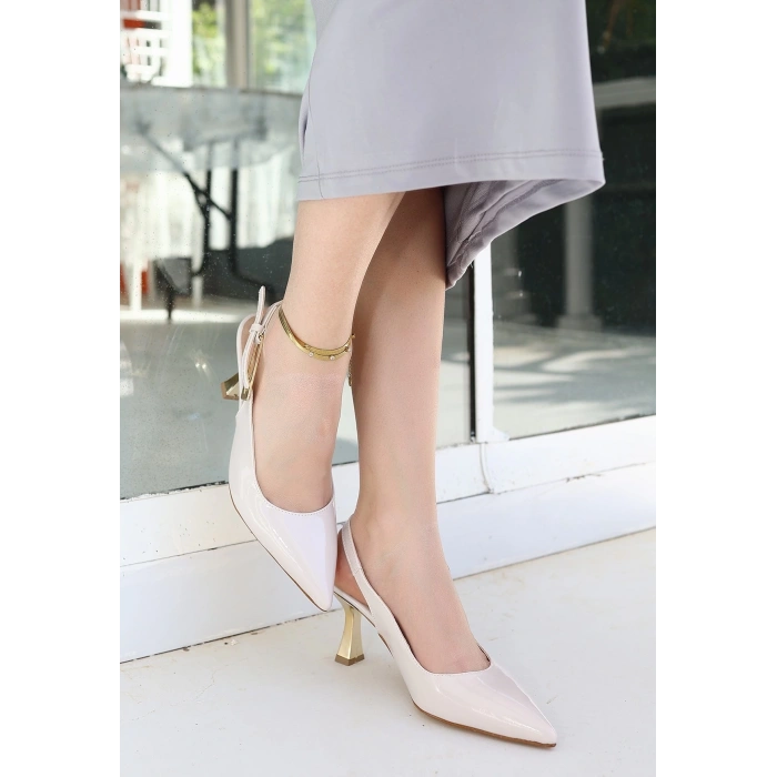 Zalin Bej Rugan Topuklu Ayakkabı