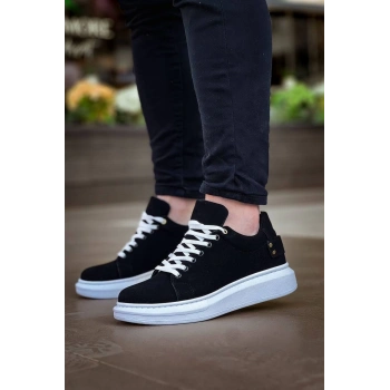 KB047  Kuback Siyah Süet Günlük Erkek  Ayakkabı