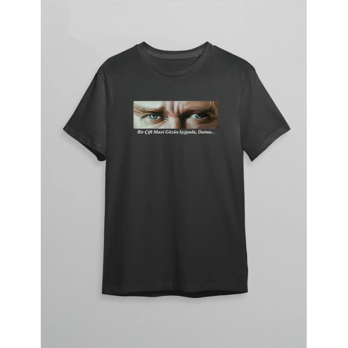 10 Kasım Unisex Atatürk Baskılı T-shirt - Siyah