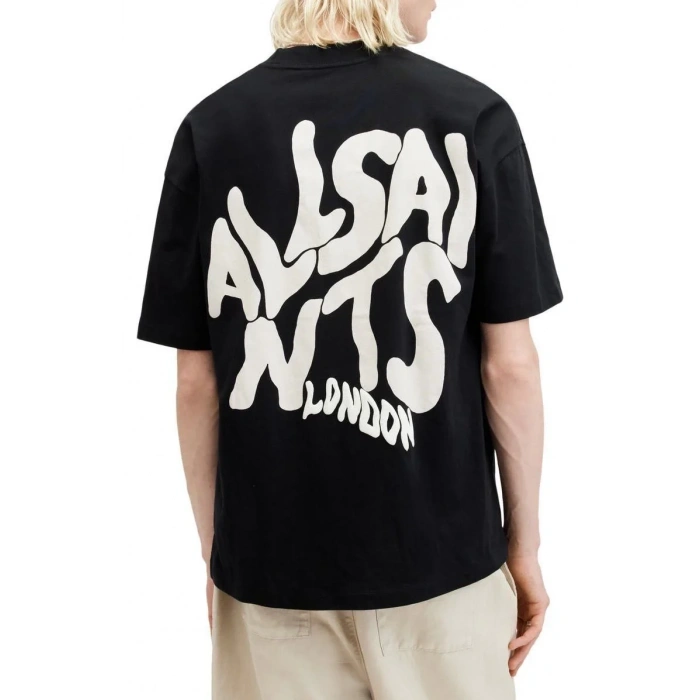 Erkek Tişört Baskılı Oversize Kısa kol T-shirt - Siyah