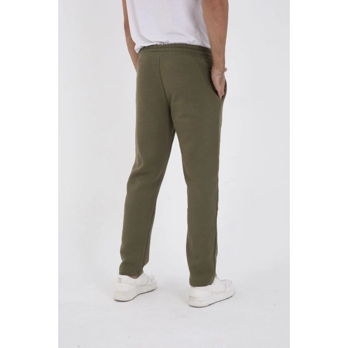 Erkek Üç İplik Basic Eşofman Pantolon - Haki