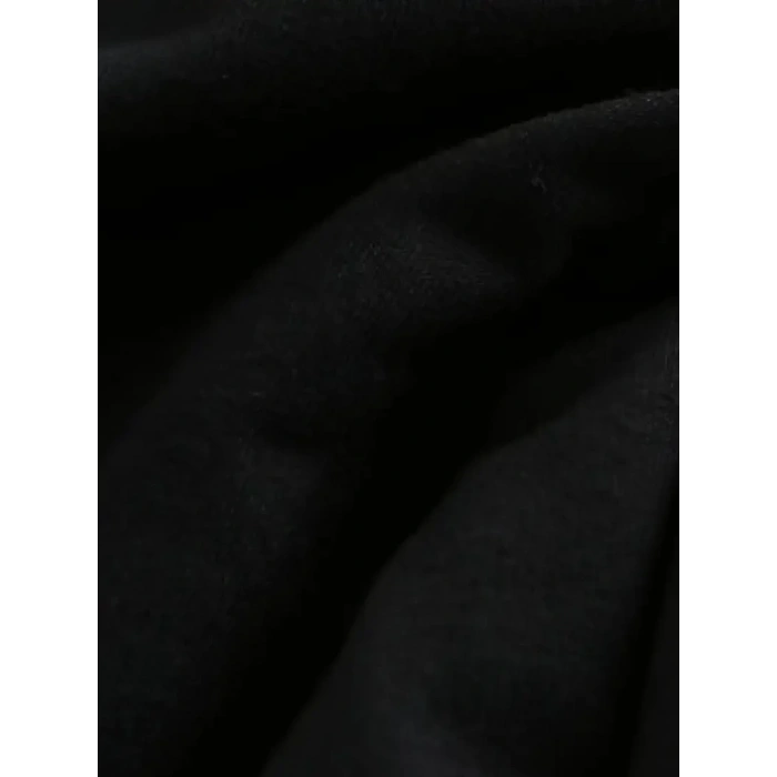 Kadın Baskılı Tişört Kısa Kol Bisiklet Yaka T-shirt - Siyah