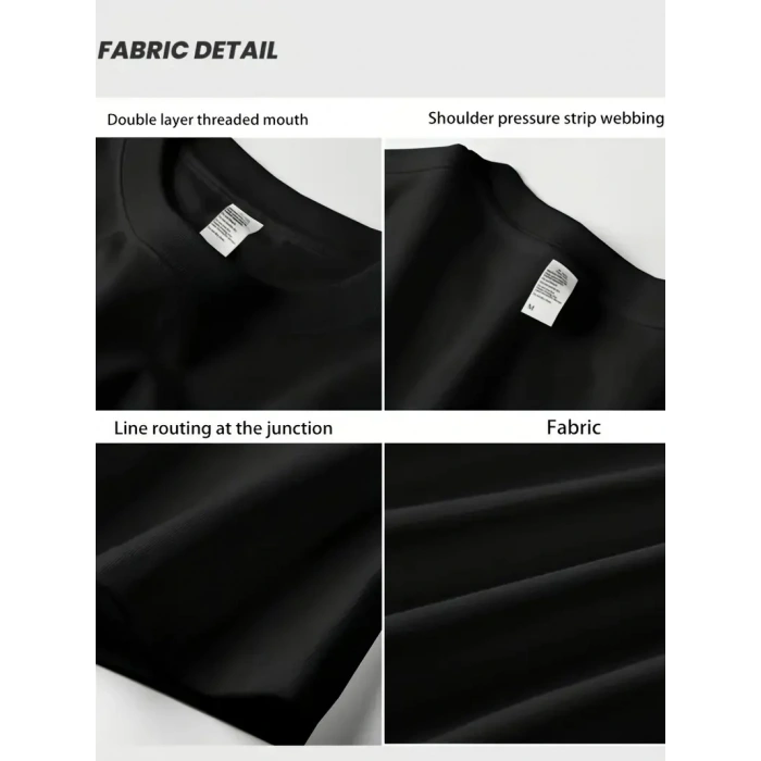 Kadın T-Shirt Bisiklet Yaka Kısa kol Baskılı Tişört - Siyah