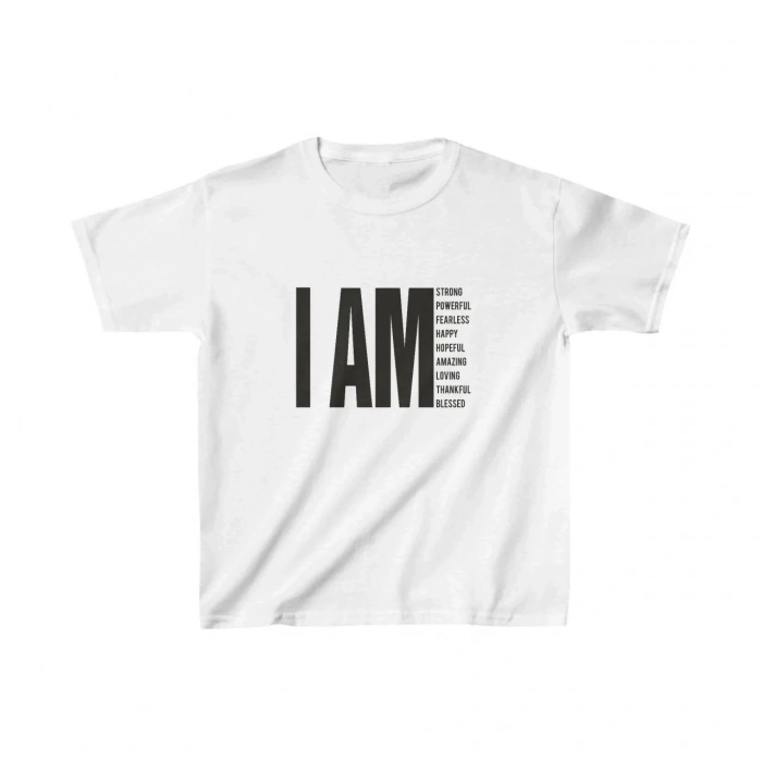Unisex Çocuk Baskılı T-Shirt - Beyaz
