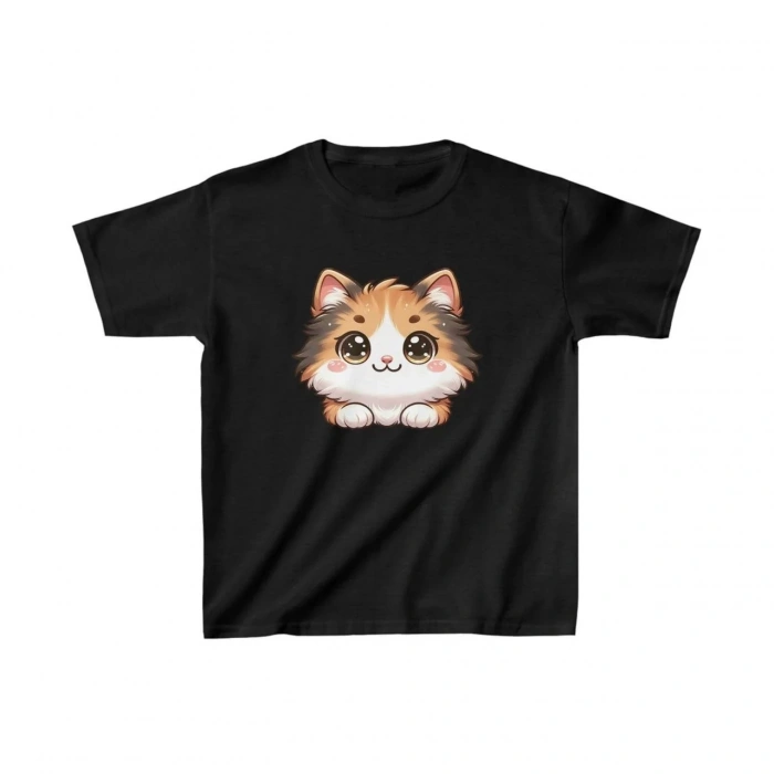 Unisex Çocuk Baskılı T-Shirt - Siyah