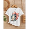 Çocuk Unisex Baskılı T-Shirt - Beyaz