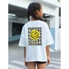 Çocuk Unisex Baskılı T-Shirt - Beyaz