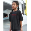Çocuk Unisex Baskılı T-Shirt - Siyah
