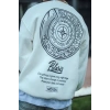 Erkek 3 iplik pamuklu Bisiklet Yaka Ön Ve Arka Baskılı SweatShirt - Beyaz