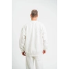 ERKEK 3 İplik Pamuklu Bisiklet Yaka Yıkamalı SweatShirt - Beyaz