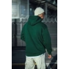 Erkek 3 İplik Pamuklu Kapüşonlu Basic SweatShirt Hoodie - Haki