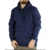 Erkek 3 İplik Pamuklu Kapüşonlu Cepli Oversize Hoodie Sweatshirt - Lacivert