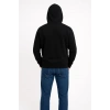 Erkek 3 İplik Pamuklu Kapüşonlu Kanguru Cepli SweatShirt hoodie - Siyah