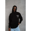 Erkek 98 Baskılı Kapüşonlu 3 iplik pamuklu hoodie Sweatshirt - Siyah