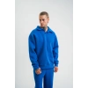 Erkek Açık Yakalı Oversize 3 İplik Pamuklu Sweatshirt - Mavii