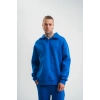 Erkek Açık Yakalı Oversize 3 İplik Pamuklu Sweatshirt - Mavii