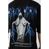 Erkek Baskılı Oversize  Kısa kol T-Shirt - Siyah