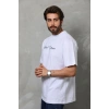 Erkek Baskılı T-Shirt Kısa Kol Bisiklet Yaka Regular Fit Tişört - Beyaz