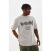 Erkek Baskılı T-Shirt Kısa Kol Bisiklet Yaka Regular Fit Tişört - Gri