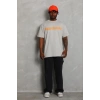 Erkek Baskılı T-Shirt Kısa Kol Bisiklet Yaka Regular Fit Tişört - Gri