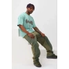 Erkek Baskılı T-Shirt Kısa Kol Bisiklet Yaka Regular Fit Tişört - Mint Yeşili