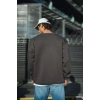 Erkek Bisiklet Yaka 3 iplik Pamuklu Basic SweatShirt  - Antrasit