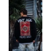 Erkek Bisiklet Yaka 3 İplik Pamuklu Baskılı SweatShirt - Siyah