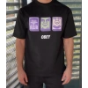 ERKEK Bisiklet Yaka Baskılı Oversize Kısa kol T-Shirt - Siyah
