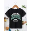 Erkek Çocuk Baskılı T-Shirt - Siyah