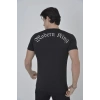 Erkek Göğüs File Aksesuarlı T-shirt - Siyah
