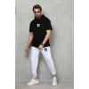 Erkek Kapüşonlu Tişört Oversize T-Shirt Takım - Siyah