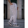 Erkek Keten Cepli Çıma Dikişli jogger Buggy Pantalon Rahat kalıp - Gri