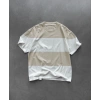 Erkek  Kısa kol  Bisiklet Yaka Parçalı T-Shirt - Bej