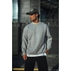 Erkek Kışlık Bisiklet Yaka 3 İplik Basic SweatShirt - Gri