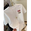 Erkek T-Shirt Oversize Kısa kol Tişört Popeye Baskılı - Beyaz