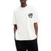 Erkek Tişört Baskılı Oversize kısa kol T-Shirt - Beyaz