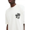 Erkek Tişört Baskılı Oversize kısa kol T-Shirt - Beyaz