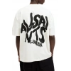 Erkek Tişört Baskılı Oversize kısa kol T-Shirt - Beyaz