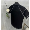 Erkek Tişört Karoyaka Dikişli Oversize T-Shirt - Siyah